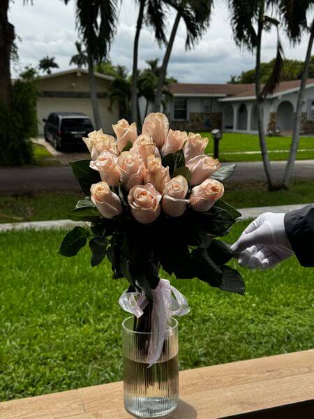 1 Dozen Pink Roses 