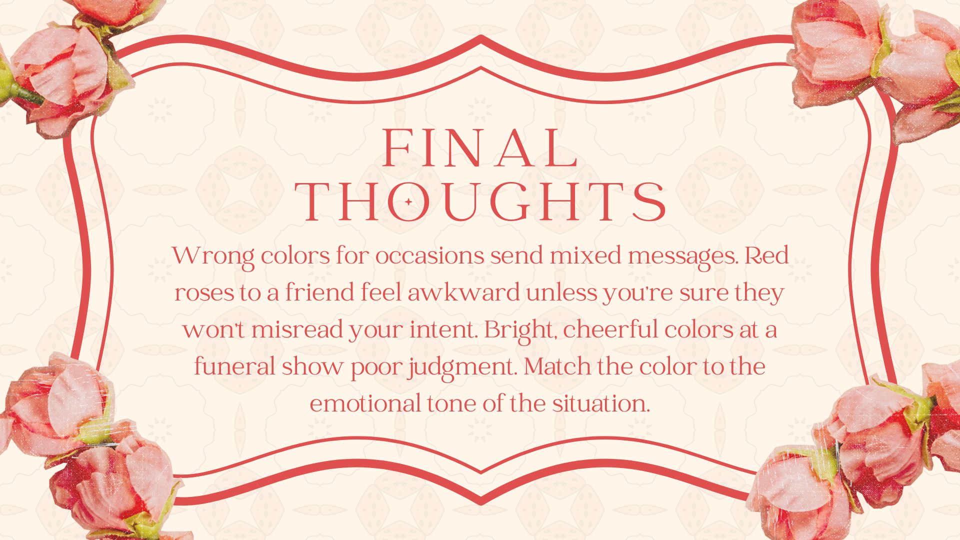 Final thoughts